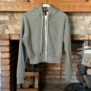 5 for $15 🦋 FOREVER 21 | Basic Zip-Up Hoodie in Grey